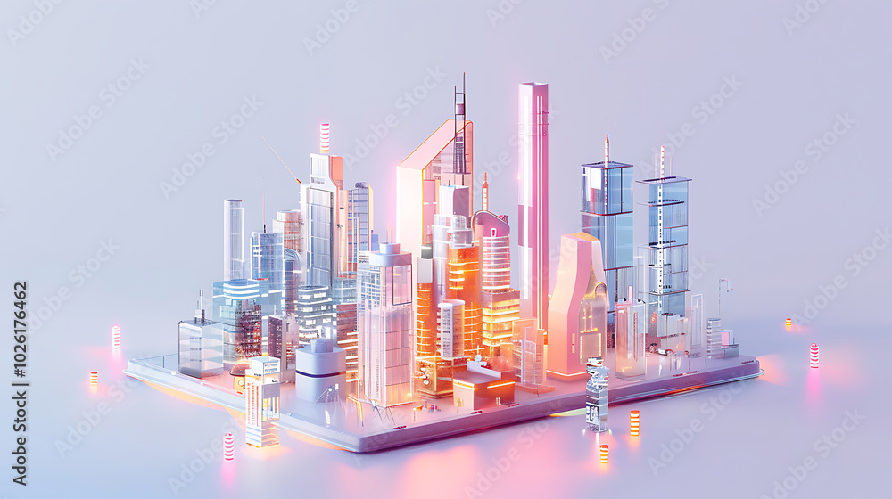Obraz premium city skyline