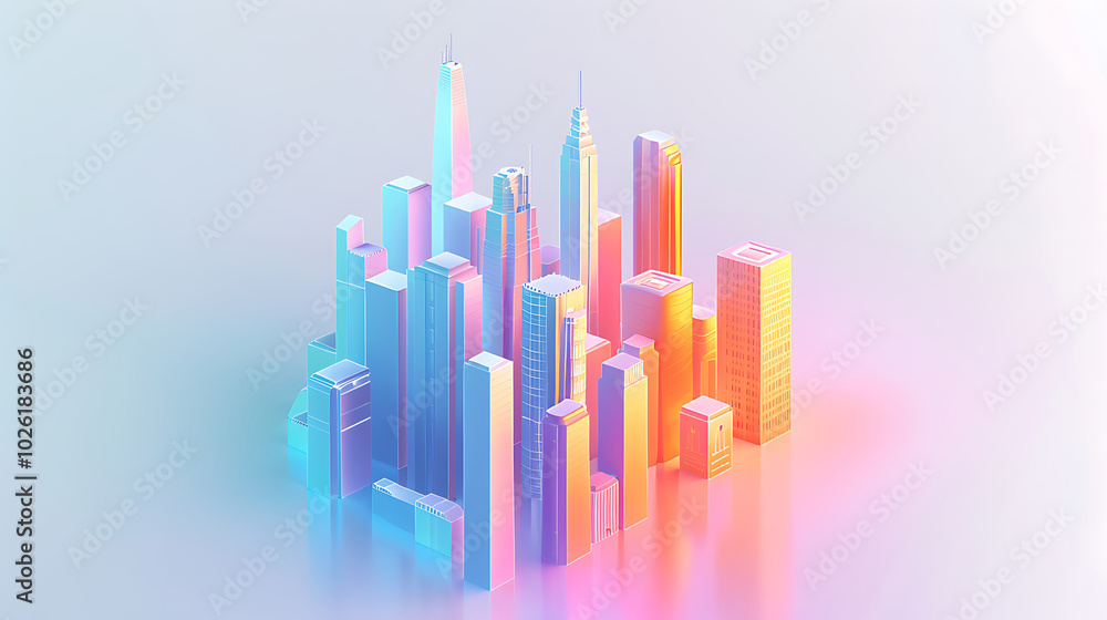 Obraz premium city skyline