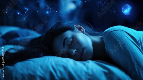 Obraz na płótnie A biohacking sleep program integrating circadian rhythm optimization and relaxation practices for better rest.