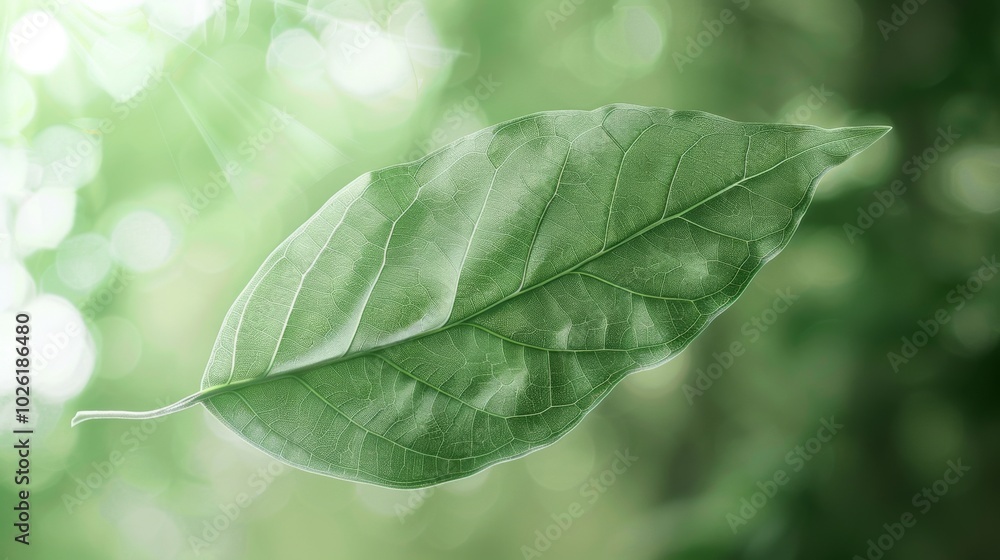 Green Leaf Producing Clean Biofuel Energy Concept Green Leaf Producing Clean Biofuel Energy Concept
