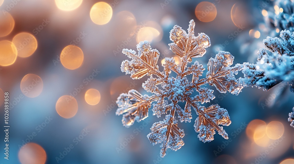 Enchanting Snowflakes in a Dreamy Winter Setting Enchanting Snowflakes in a Dreamy Winter Setting
