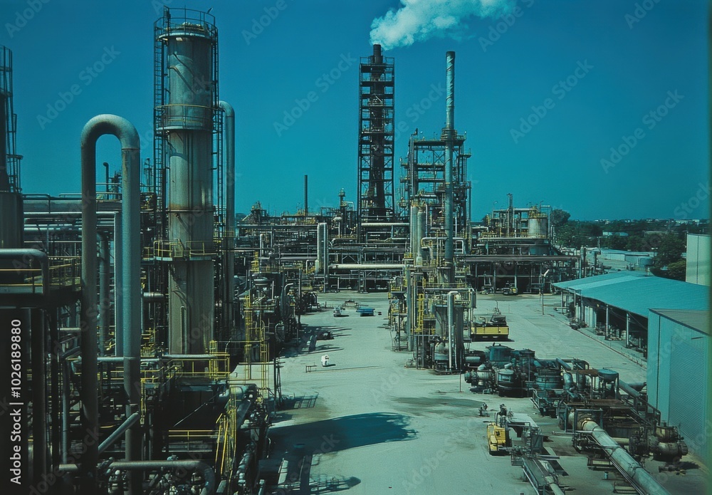 Obraz premium Refinery Pipes.