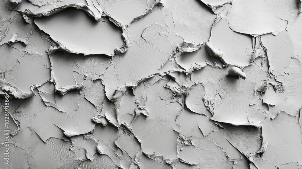 Textured Gray Surface with Cracks and Peeling Layers Textured Gray Surface with Cracks and Peeling Layers