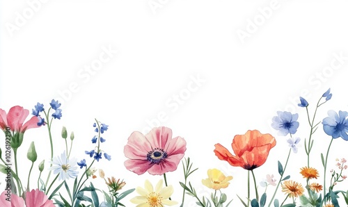 Watercolor Wildflowers.