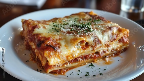 a piece of lasagna