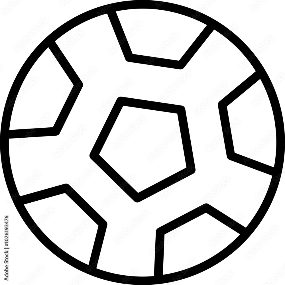 Football vector icon in outline style Football vector icon in outline style