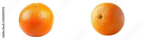 Fresh Oranges on White Background for Healthy Eating