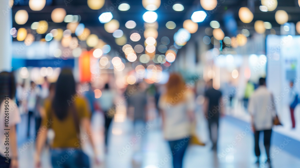 defocused blur people in exhibition hall event trade business center show expo background defocused blur people in exhibition hall event trade business center show expo background