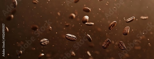 Coffee Beans Falling.