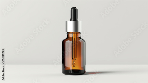 Wallpaper Mural bottle of glass with cosmetic serum on white background Mockup of container with dropper Torontodigital.ca