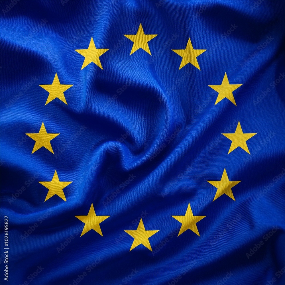 european flag waving in the wind european flag waving in the wind