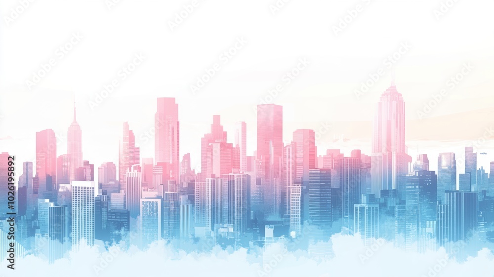 Cityscape Watercolor. Cityscape Watercolor.