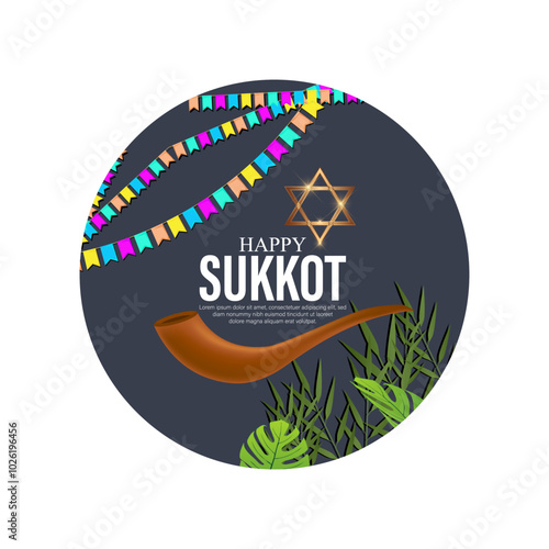 Happy Sukkot Festival Poster Banner