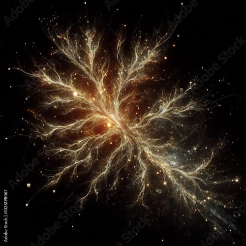 Yggdrasil Branch Splatter A splatter that forms a complex interc photo