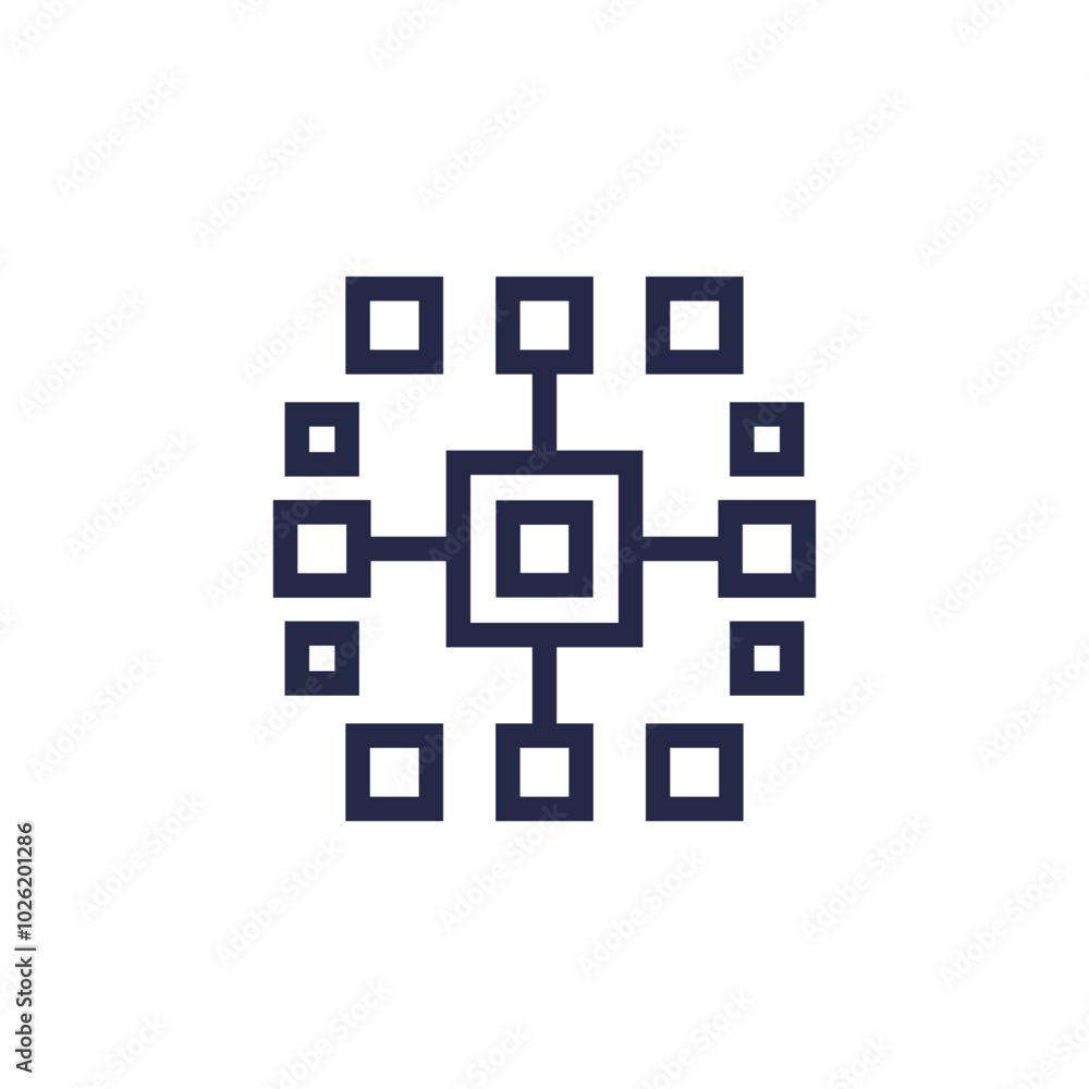 cluster icon, complicated array, technology vector cluster icon, complicated array, technology vector