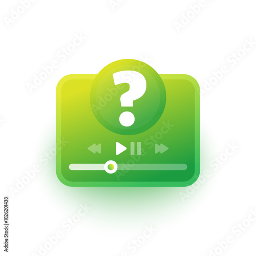 explainer video icon, play manual or instruction vector design