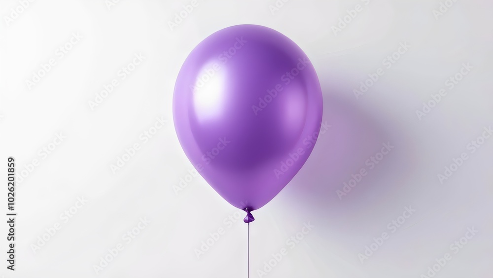 Purple Balloon Isolated on Plain White Background for Party and Event Branding Purple Balloon Isolated on Plain White Background for Party and Event Branding