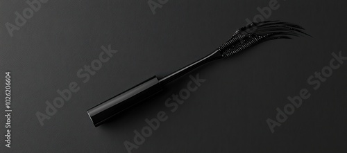 Wallpaper Mural Black Mascara Wand with Swatch on Black Background Torontodigital.ca