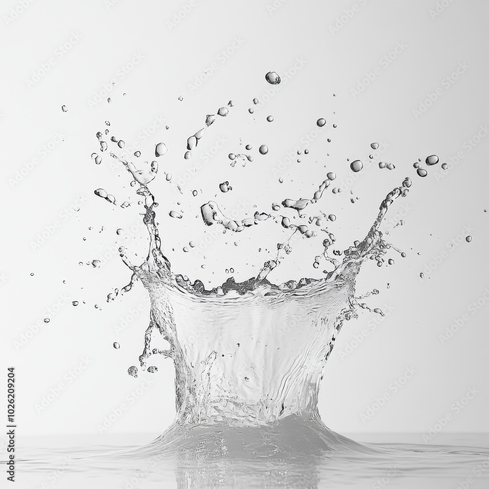 water splashes, white background studio shot water splashes, white background studio shot