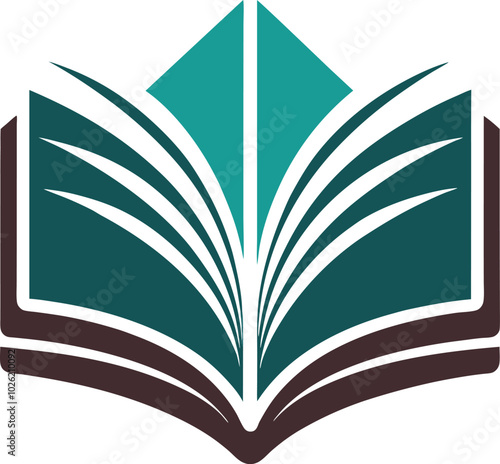 Open book sign icon or logo design