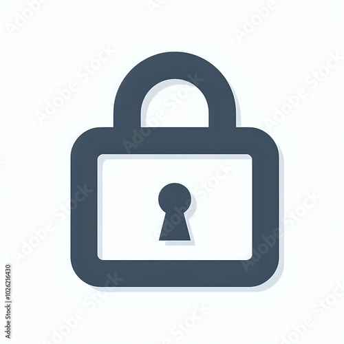 A lock icon symbolizing security, perfect for websites and applications that require a trustworthy and reliable image