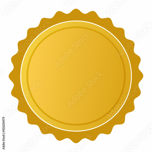 gold seal with ribbon
