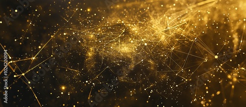 Wallpaper Mural Golden Network Abstract Torontodigital.ca