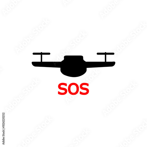 Drone icon for web, mobile and design isolated on white background.