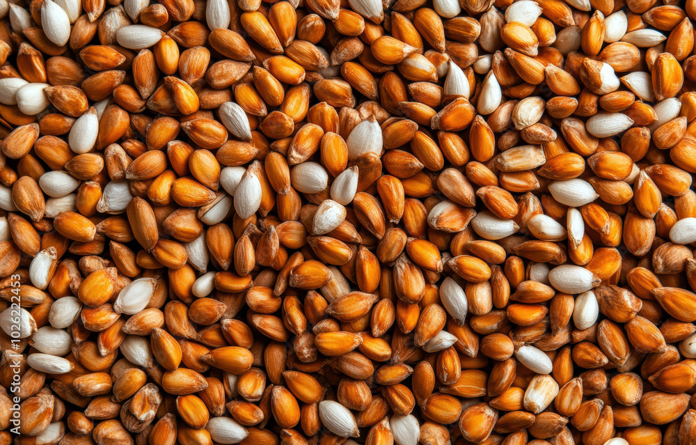 A visually captivating collection of seeds showcasing shades of brown and white. This image highlights the beauty and diversity of nature?s bounty, perfect for agricultural themes or healthy eating. A visually captivating collection of seeds showcasing shades of brown and white. This image highlights the beauty and diversity of nature?s bounty, perfect for agricultural themes or healthy eating.