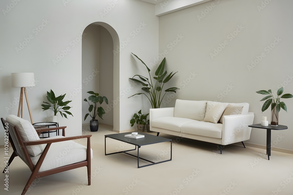 Minimalist interior design of modern living room Minimalist interior design of modern living room