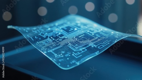 Transparent Polymer Circuit Chip Design Concept