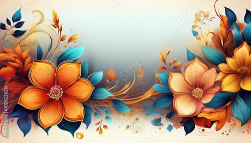 beautiful floral border