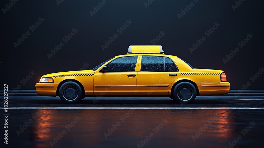 Yellow Taxi Exterior View A Complete Perspective Yellow Taxi Exterior View A Complete Perspective