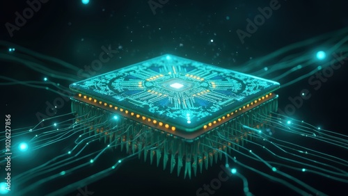 Innovative Photonic Chip Design Concept Illustration