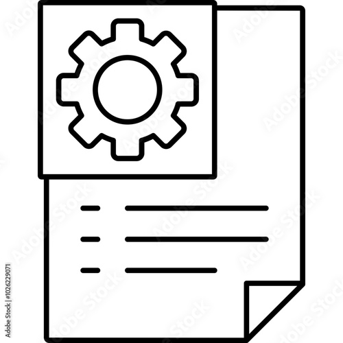 management file vector icon in outline  style 