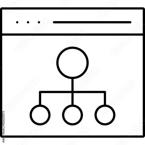 Business Hierarchy vector icon in outline  style 