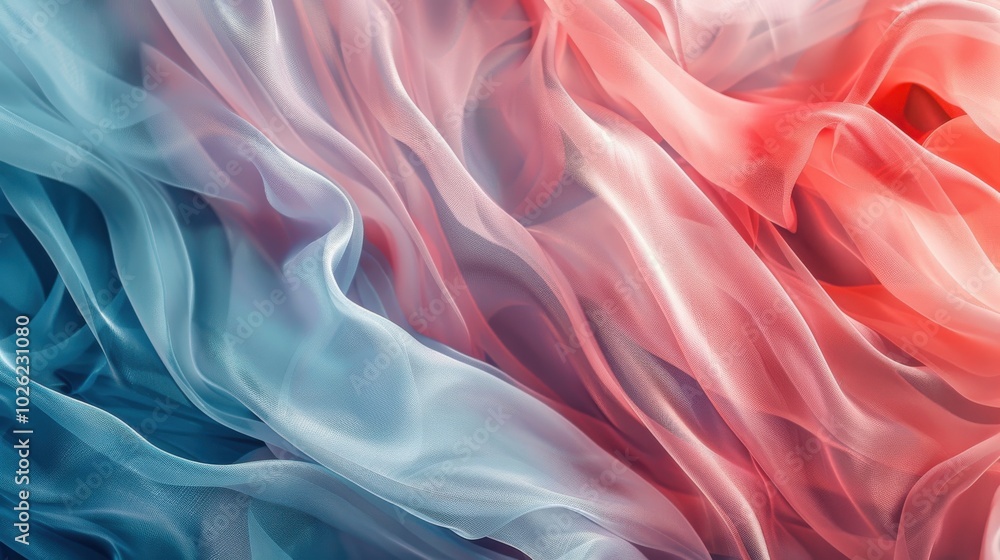 Obraz premium A red, blue, and white fabric with a flame pattern