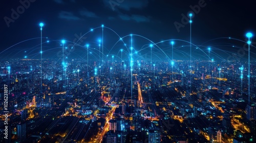 Telecommunication signal connectivity, visualizing signal transmission through various media, ensuring seamless connections