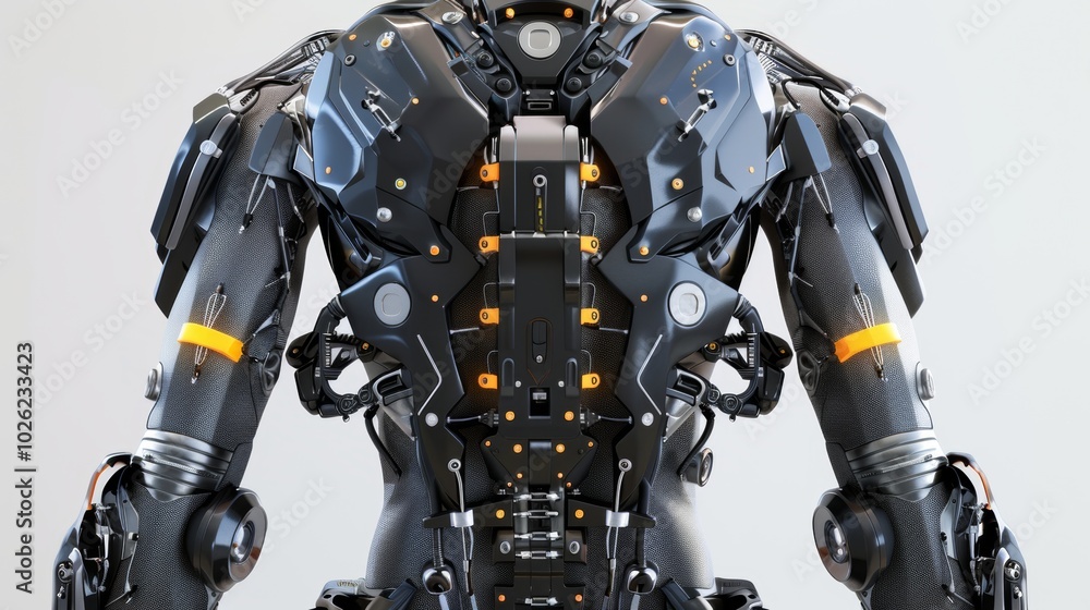 Fototapeta premium Advanced Robotic Exoskeleton Enhancing Human Strength