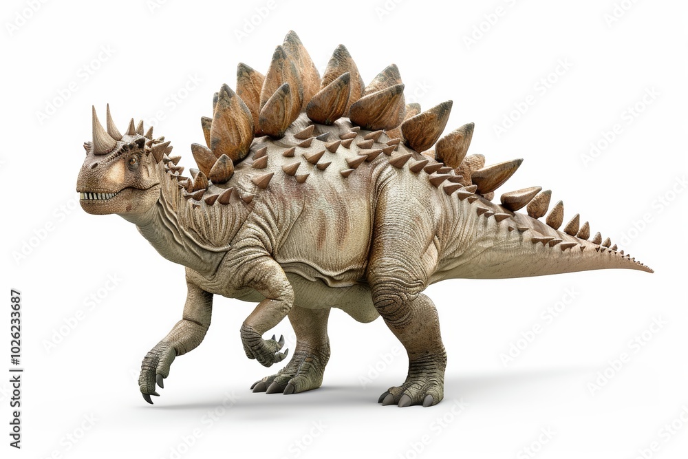 Realistic 3d stegosaurus with detailed spikes Realistic 3d stegosaurus with detailed spikes