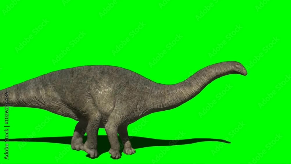Apatosaurus Walking On Green Screen 02 Apatosaurus Walking On Green Screen 02