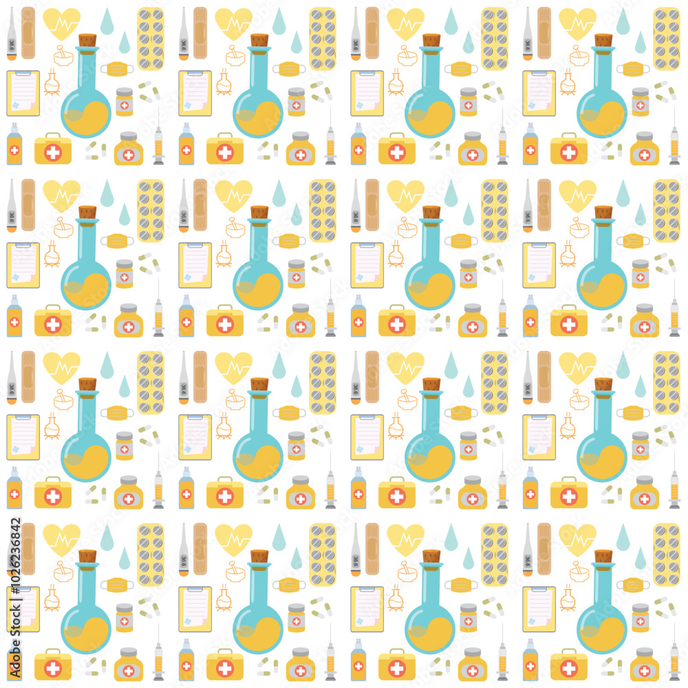 Medical icons pattern illustration Medical icons pattern illustration