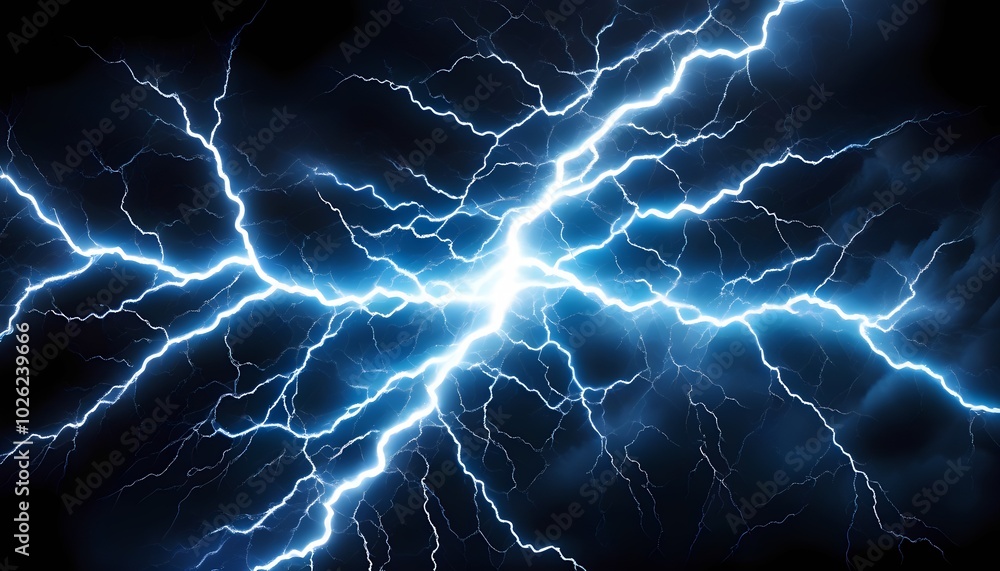 Fototapeta premium White color electricity lightning