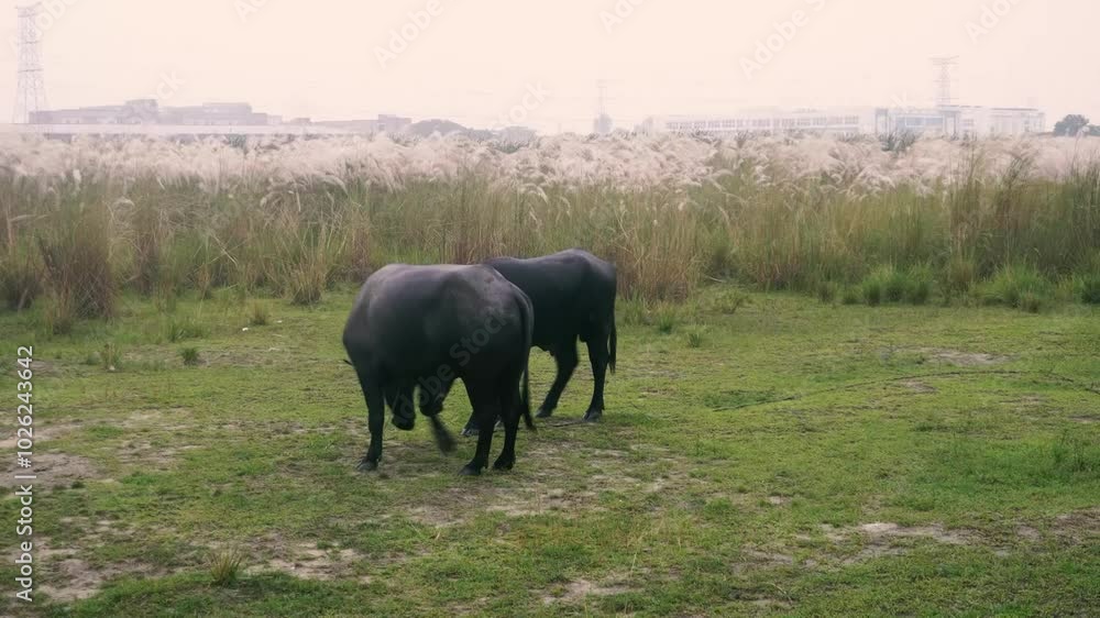 buffalo in the field