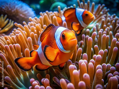 Colorful Images of Clownfish in Coral Reefs, Showcasing the Beauty of Marine Life and Underwater Ecosystems