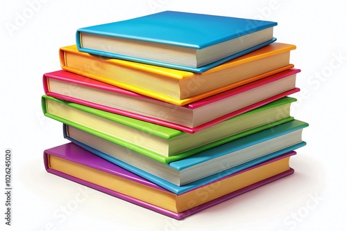 Colorful Stacked Books Clip Art for Educational and Creative Projects, Perfect for Book Lovers and Design Enthusiasts