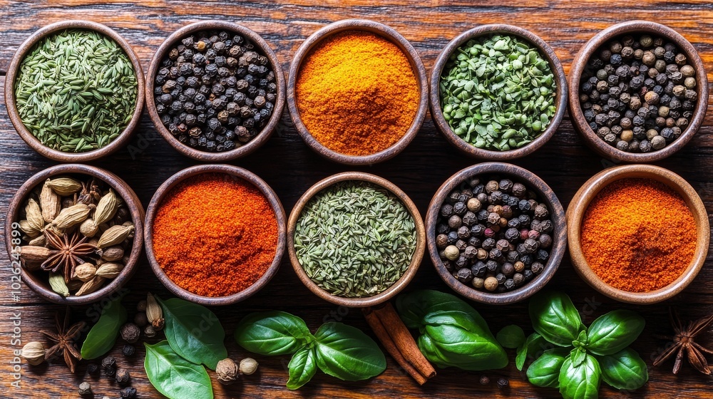 spices and herbs, various spices, wallpaper, background spices and herbs, various spices, wallpaper, background