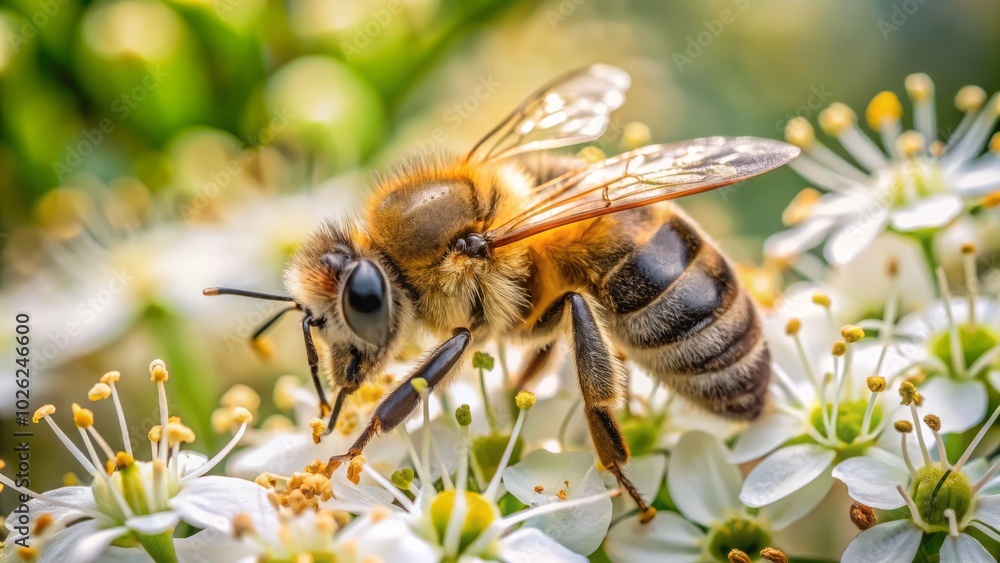 Honey bees pollinate white blossoms across Germany, showcasing their vital role in nature. These tireless workers ensure the growth and reproduction of countless plants. Honey bees pollinate white blossoms across Germany, showcasing their vital role in nature. These tireless workers ensure the growth and reproduction of countless plants.