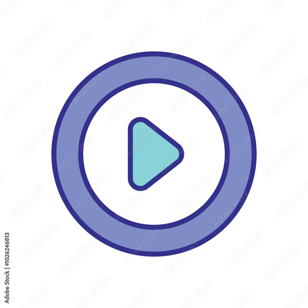 Play icons vector stock illustration. Play icons vector stock illustration.