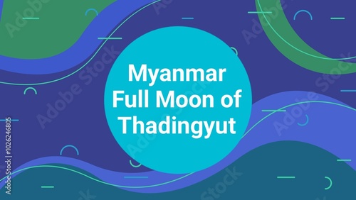 Myanmar Full Moon of Thadingyut web banner design illustration  photo